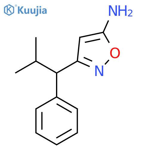 3-(2-Methyl-1-phenylpropyl)-1,2-oxazol-5-amine structure