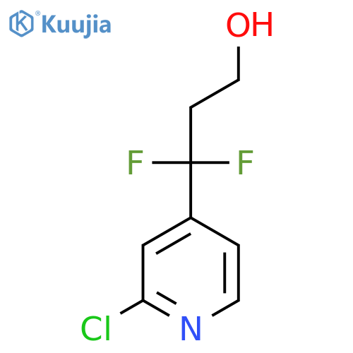 3-(2-chloropyridin-4-yl)-3,3-difluoropropan-1-ol structure