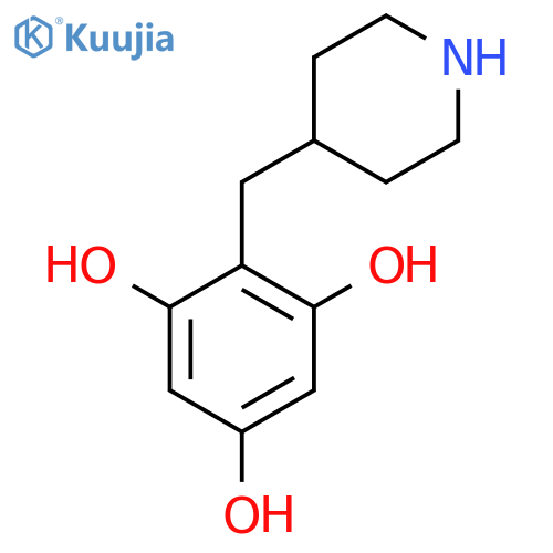 2-(piperidin-4-yl)methylbenzene-1,3,5-triol structure