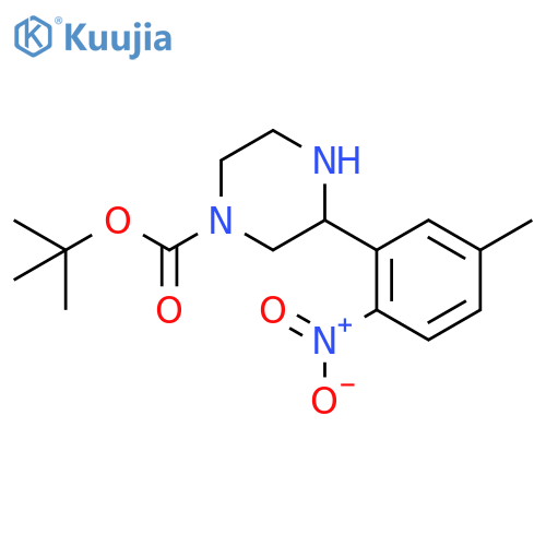 tert-butyl 3-(5-methyl-2-nitrophenyl)piperazine-1-carboxylate structure