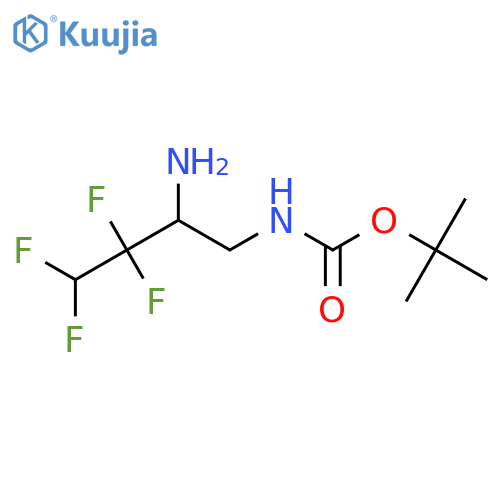 tert-butyl N-(2-amino-3,3,4,4-tetrafluorobutyl)carbamate structure