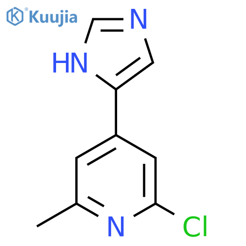 2-chloro-4-(1H-imidazol-4-yl)-6-methylpyridine structure