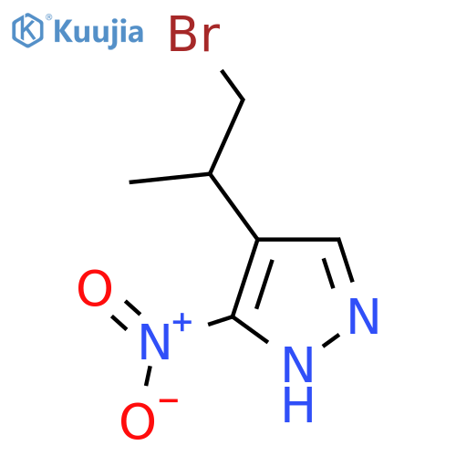 4-(1-bromopropan-2-yl)-3-nitro-1H-pyrazole structure