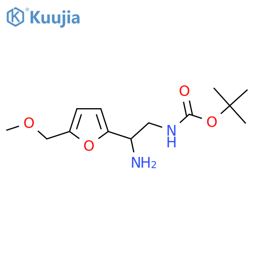 tert-butyl N-{2-amino-2-5-(methoxymethyl)furan-2-ylethyl}carbamate structure