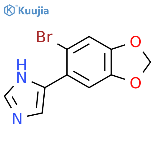 4-(6-bromo-1,3-dioxaindan-5-yl)-1H-imidazole structure