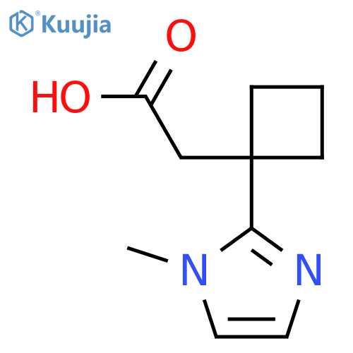 2-1-(1-methyl-1H-imidazol-2-yl)cyclobutylacetic acid structure