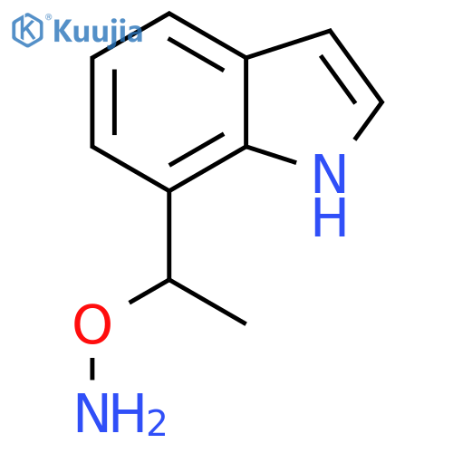 O-1-(1H-indol-7-yl)ethylhydroxylamine structure