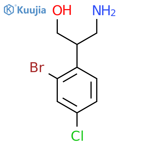 3-amino-2-(2-bromo-4-chlorophenyl)propan-1-ol structure