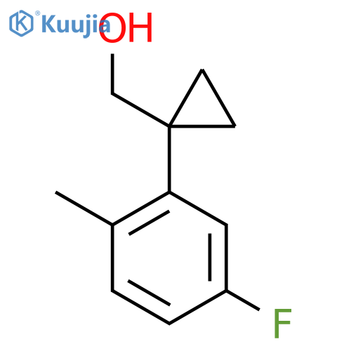 1-(5-fluoro-2-methylphenyl)cyclopropylmethanol structure