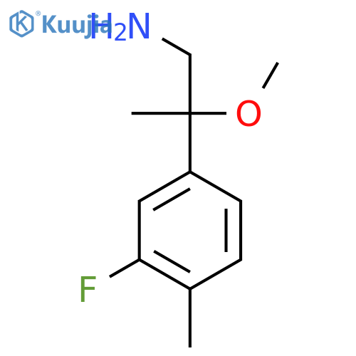 2-(3-fluoro-4-methylphenyl)-2-methoxypropan-1-amine structure