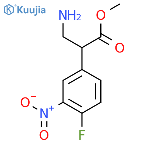 methyl 3-amino-2-(4-fluoro-3-nitrophenyl)propanoate structure