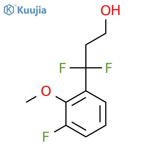 3,3-difluoro-3-(3-fluoro-2-methoxyphenyl)propan-1-ol structure