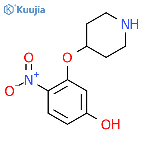 4-nitro-3-(piperidin-4-yloxy)phenol structure