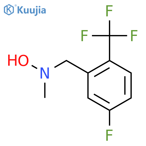N-{5-fluoro-2-(trifluoromethyl)phenylmethyl}-N-methylhydroxylamine structure