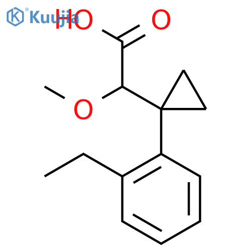 2-1-(2-ethylphenyl)cyclopropyl-2-methoxyacetic acid structure