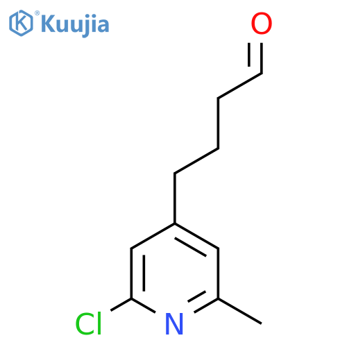 4-(2-chloro-6-methylpyridin-4-yl)butanal structure