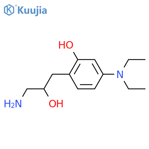 2-(3-amino-2-hydroxypropyl)-5-(diethylamino)phenol structure