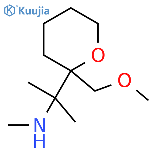 {2-2-(methoxymethyl)oxan-2-ylpropan-2-yl}(methyl)amine structure