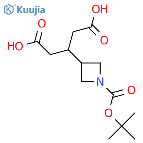 3-{1-(tert-butoxy)carbonylazetidin-3-yl}pentanedioic acid structure