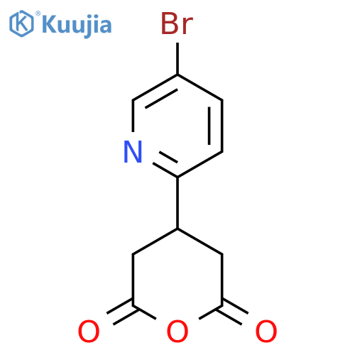 4-(5-bromopyridin-2-yl)oxane-2,6-dione structure