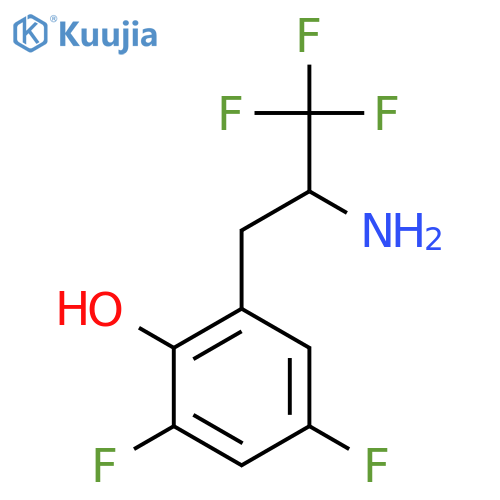 2-(2-amino-3,3,3-trifluoropropyl)-4,6-difluorophenol structure
