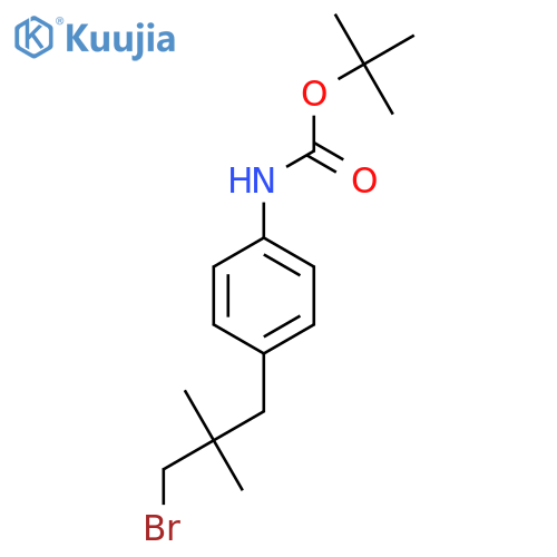 tert-butyl N-4-(3-bromo-2,2-dimethylpropyl)phenylcarbamate structure