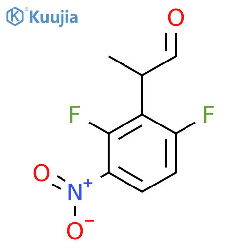 2-(2,6-difluoro-3-nitrophenyl)propanal structure
