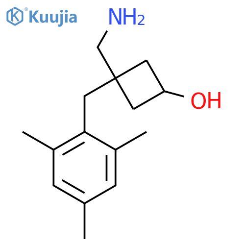 3-(aminomethyl)-3-(2,4,6-trimethylphenyl)methylcyclobutan-1-ol structure