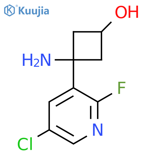 3-amino-3-(5-chloro-2-fluoropyridin-3-yl)cyclobutan-1-ol structure