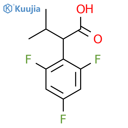 3-methyl-2-(2,4,6-trifluorophenyl)butanoic acid structure