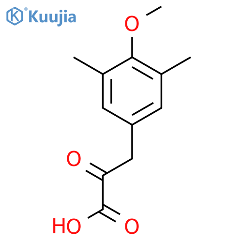 3-(4-methoxy-3,5-dimethylphenyl)-2-oxopropanoic acid structure