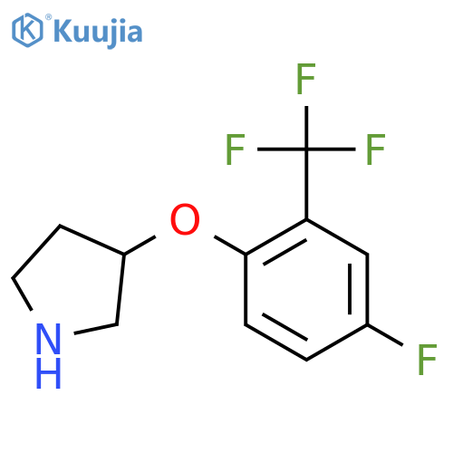 3-4-fluoro-2-(trifluoromethyl)phenoxypyrrolidine structure
