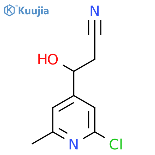 3-(2-chloro-6-methylpyridin-4-yl)-3-hydroxypropanenitrile structure