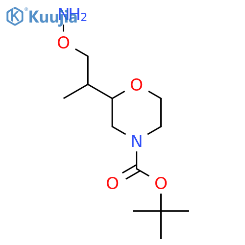 tert-butyl 2-1-(aminooxy)propan-2-ylmorpholine-4-carboxylate structure