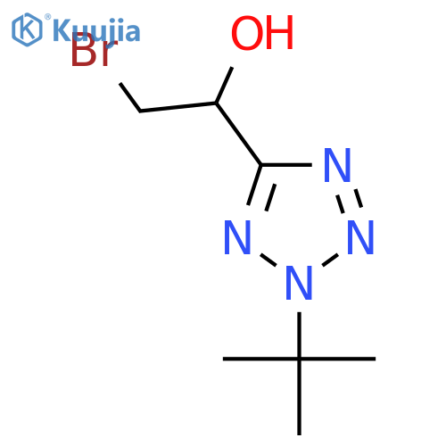 2-bromo-1-(2-tert-butyl-2H-1,2,3,4-tetrazol-5-yl)ethan-1-ol structure