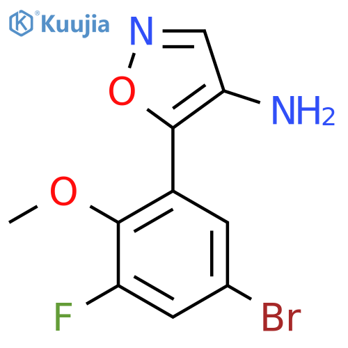 5-(5-bromo-3-fluoro-2-methoxyphenyl)-1,2-oxazol-4-amine structure
