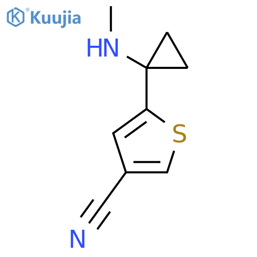 5-1-(methylamino)cyclopropylthiophene-3-carbonitrile structure