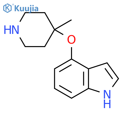 4-(4-methylpiperidin-4-yl)oxy-1H-indole structure