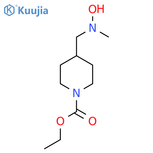 ethyl 4-{hydroxy(methyl)aminomethyl}piperidine-1-carboxylate structure