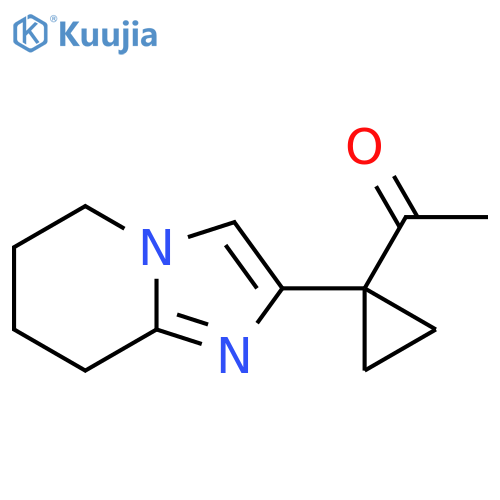 1-(1-{5H,6H,7H,8H-imidazo1,2-apyridin-2-yl}cyclopropyl)ethan-1-one structure