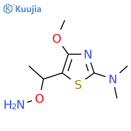 5-1-(aminooxy)ethyl-4-methoxy-N,N-dimethyl-1,3-thiazol-2-amine structure