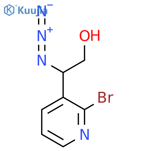 2-azido-2-(2-bromopyridin-3-yl)ethan-1-ol structure