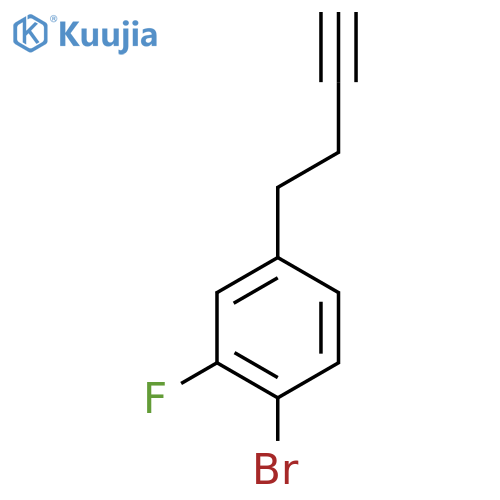 1-bromo-4-(but-3-yn-1-yl)-2-fluorobenzene structure