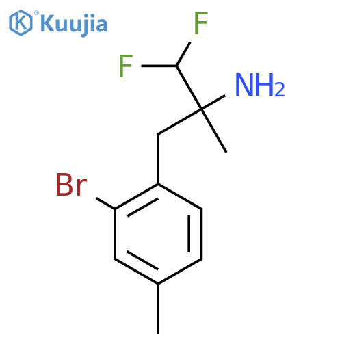 3-(2-bromo-4-methylphenyl)-1,1-difluoro-2-methylpropan-2-amine structure