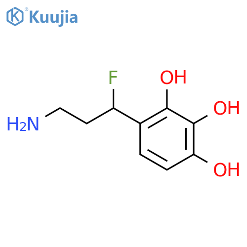 4-(3-amino-1-fluoropropyl)benzene-1,2,3-triol structure
