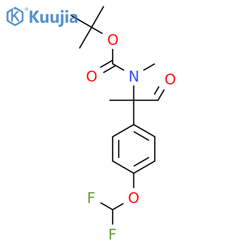 tert-butyl N-{2-4-(difluoromethoxy)phenyl-1-oxopropan-2-yl}-N-methylcarbamate structure