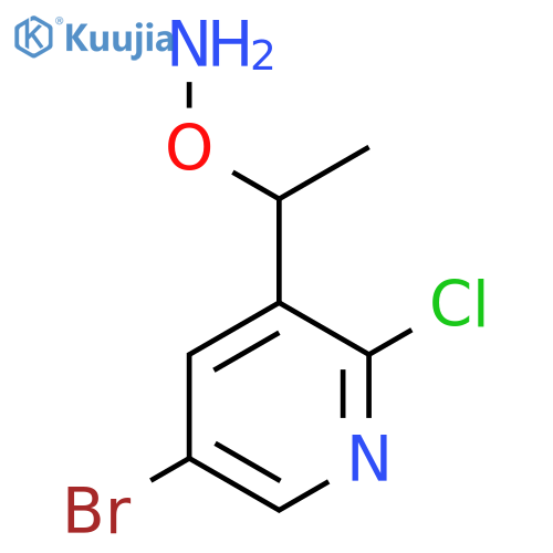 O-1-(5-bromo-2-chloropyridin-3-yl)ethylhydroxylamine structure