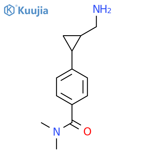 4-2-(aminomethyl)cyclopropyl-N,N-dimethylbenzamide structure