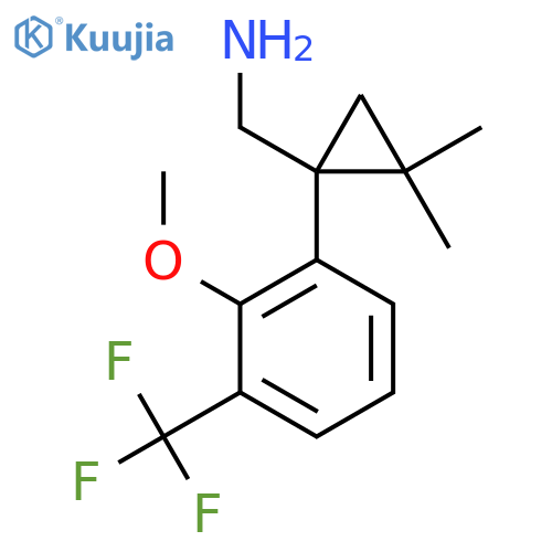 {1-[2-Methoxy-3-(trifluoromethyl)phenyl]-2,2-dimethylcyclopropyl}methanamine structure