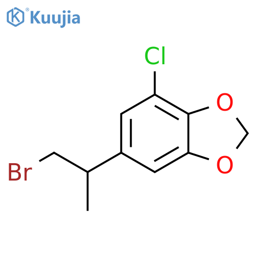 6-(1-bromopropan-2-yl)-4-chloro-1,3-dioxaindane structure